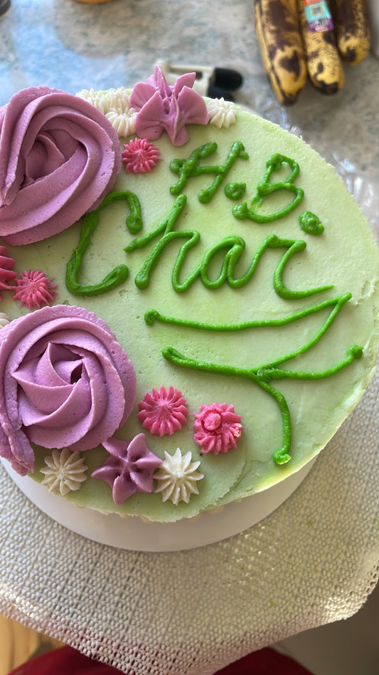 Dairy free chocolate cake with dairy free vanilla buttercream