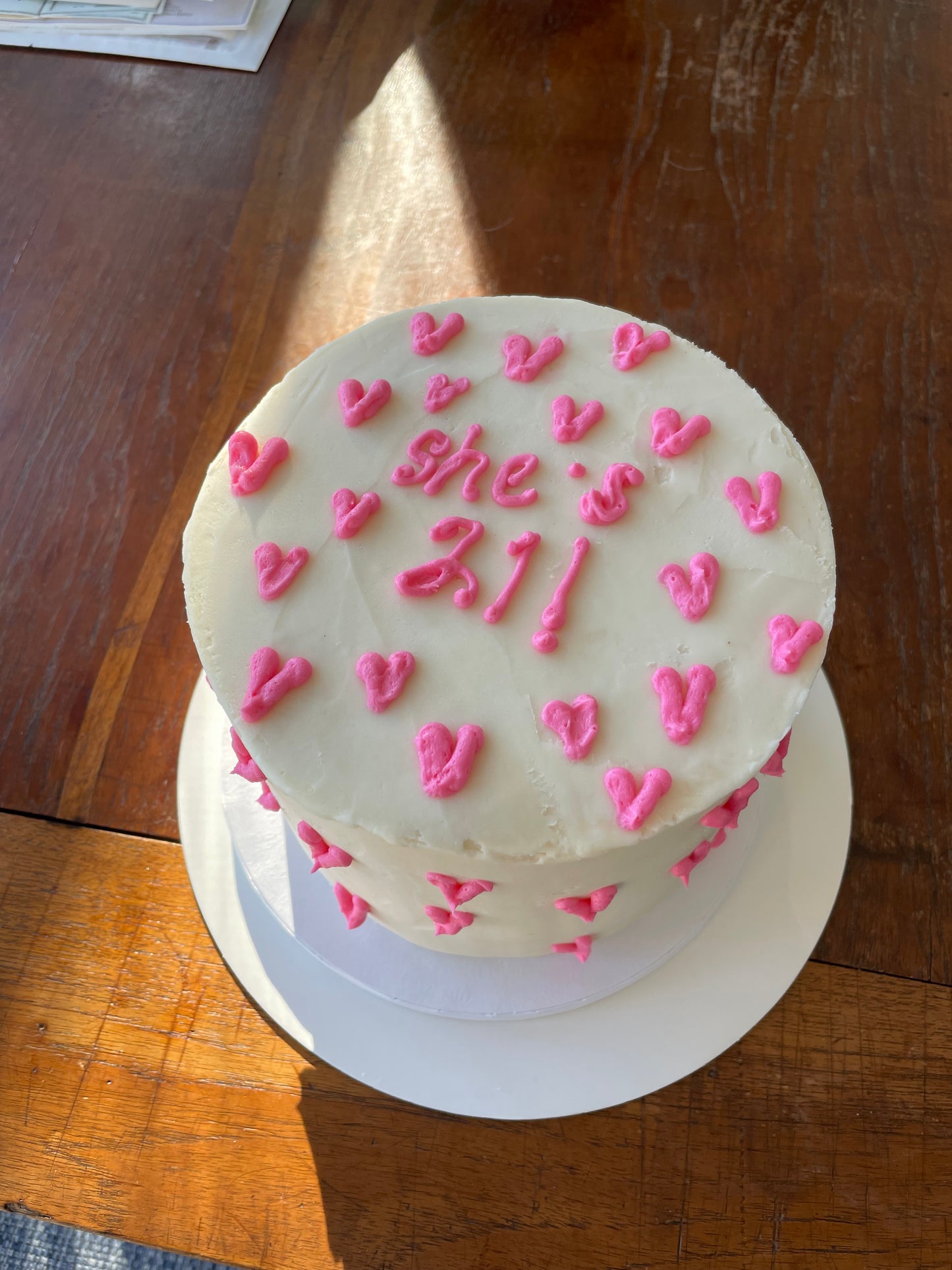 6” round vanilla cake