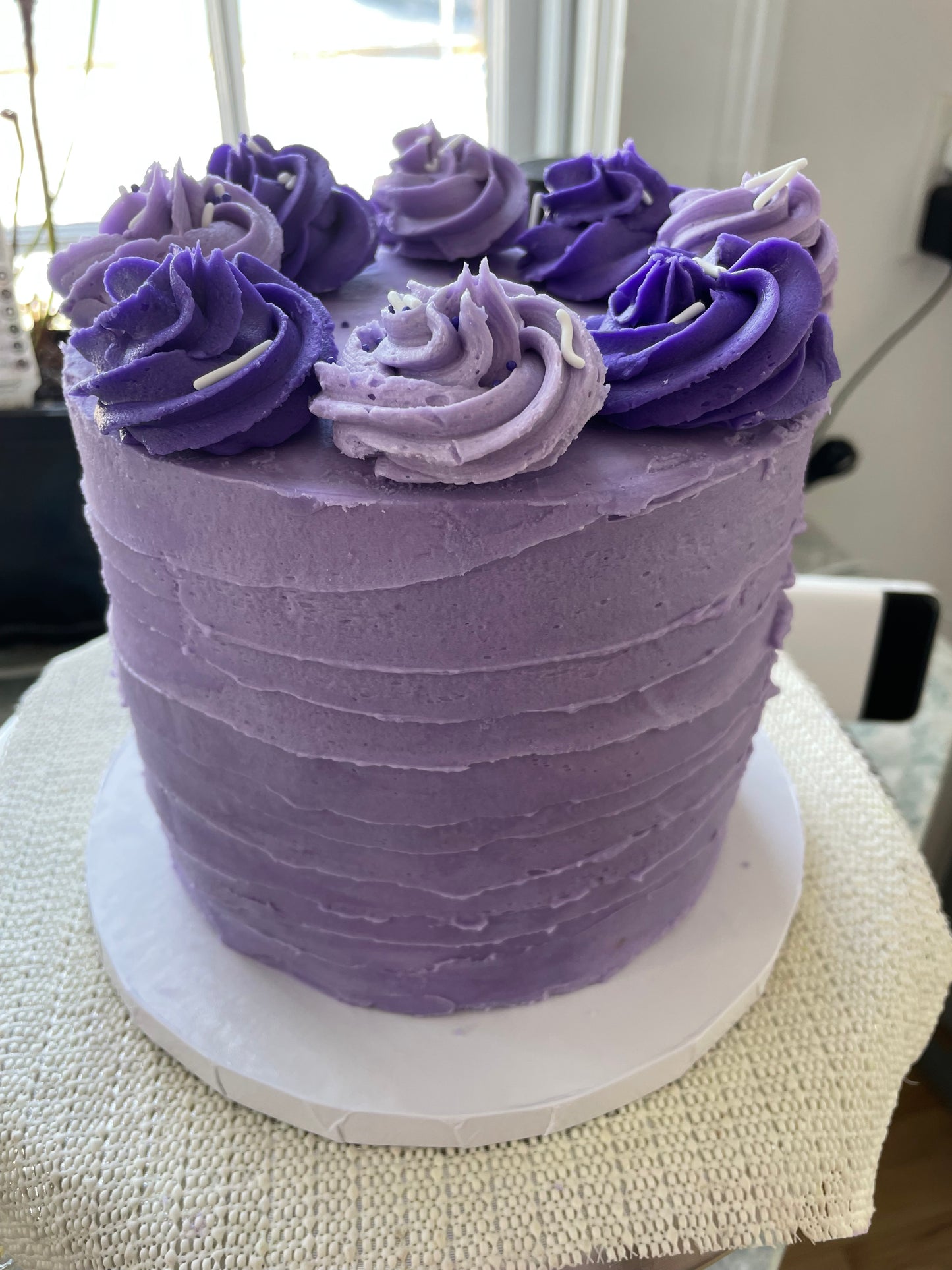 6” round vanilla cake