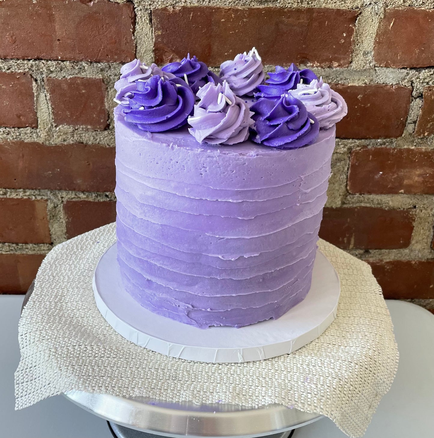 6” round vanilla cake