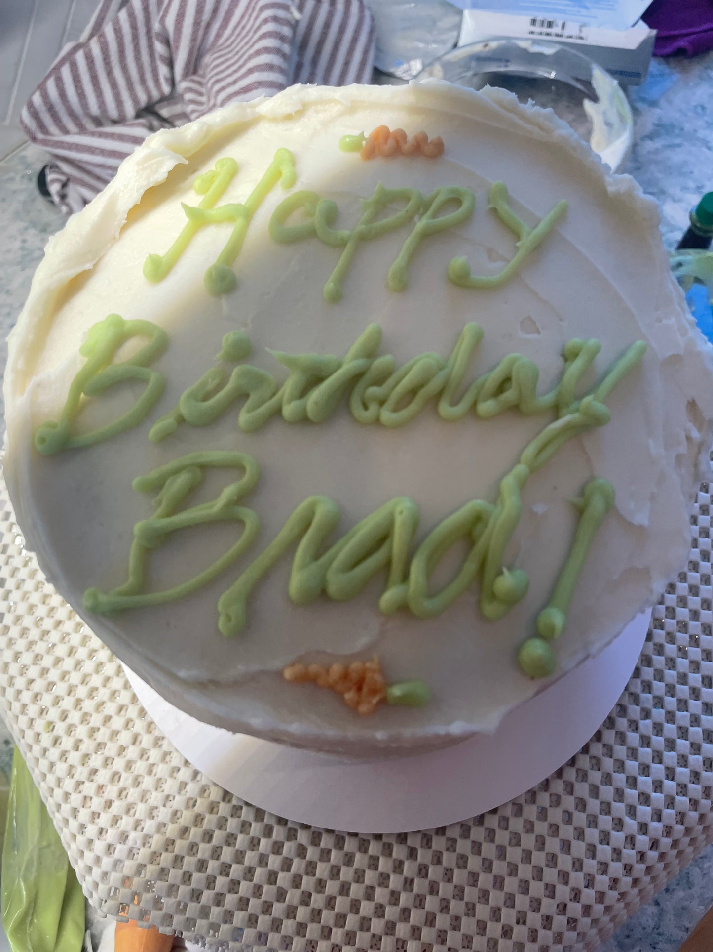 6” round vanilla cake