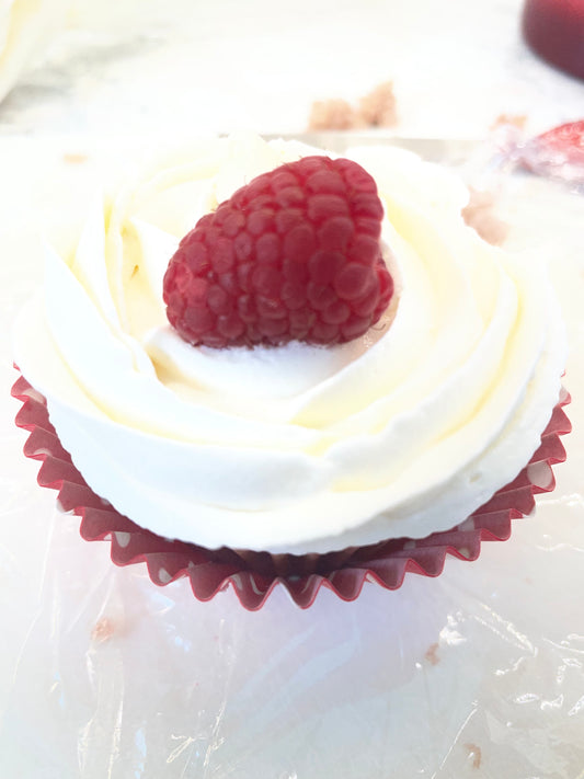 Raspberry White Chocolate Cupcake